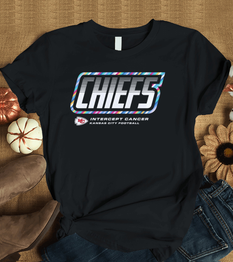 Kansas City Chiefs Intercept Cancer Crucial Catch 2026 Football T-Shirt
