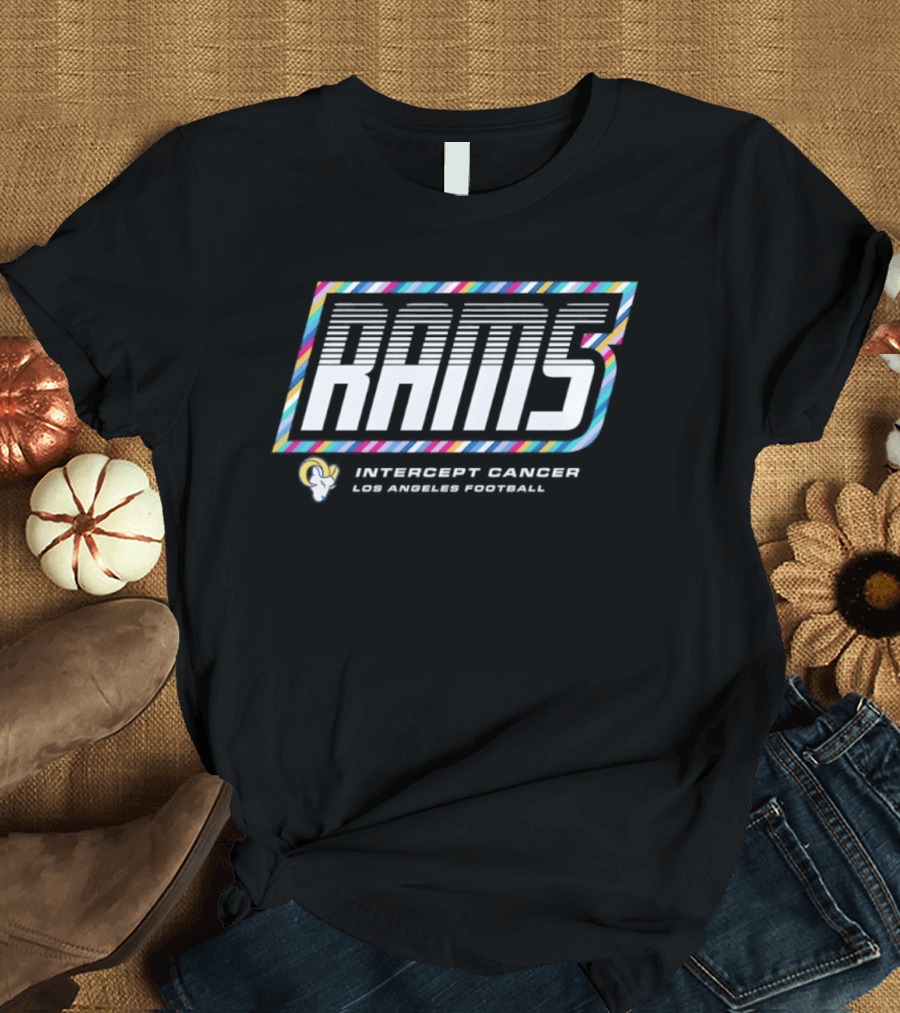 Los Angeles Rams Intercept Cancer Crucial Catch 2026 Los Angeles Football T-Shirt
