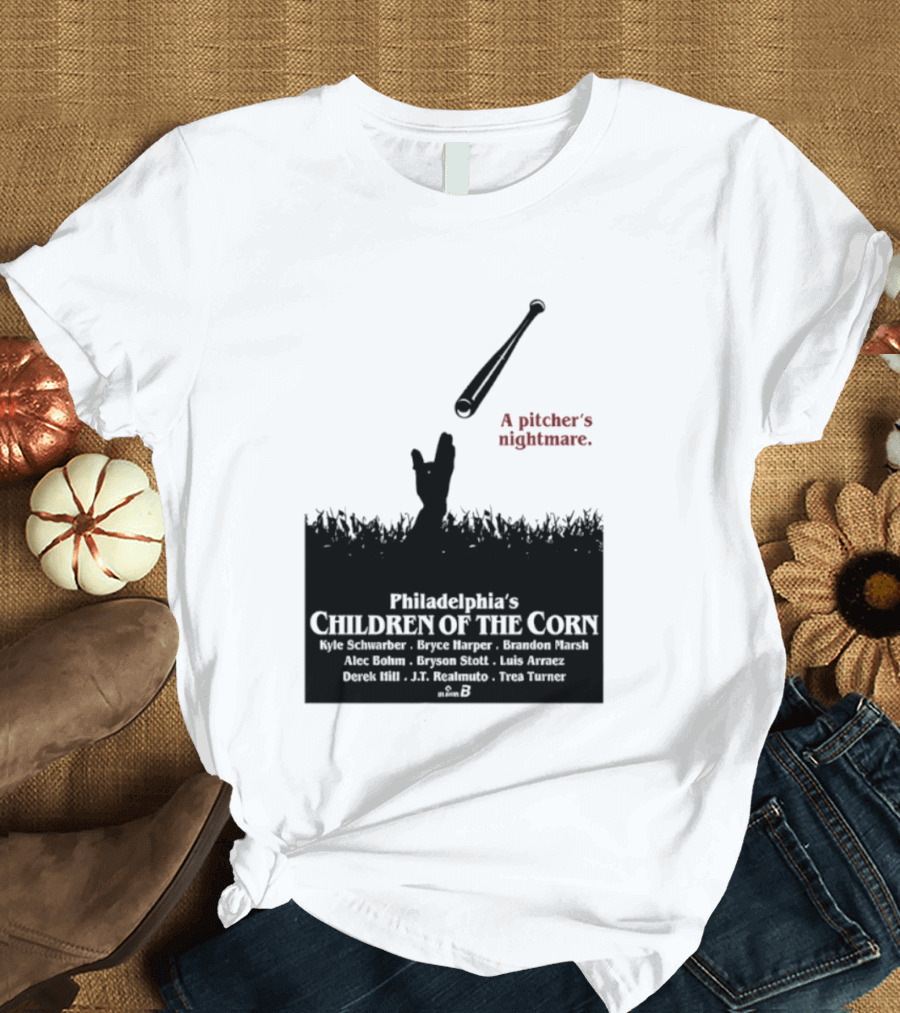Philadelphia Phillies A Pitcher's Nightmare Children Of The Corn T-Shirt