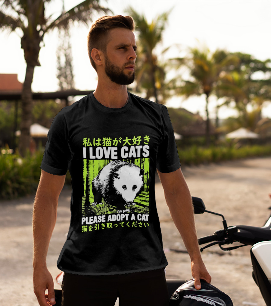 I Love Cats Please Adopt A Cat T-Shirt