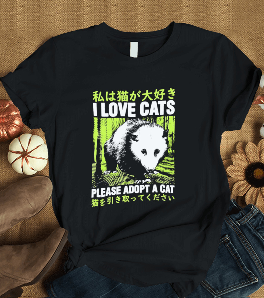 I Love Cats Please Adopt A Cat T-Shirt