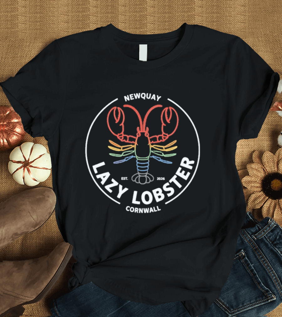 Newquay Lazy Lobster Cornwall T-Shirt