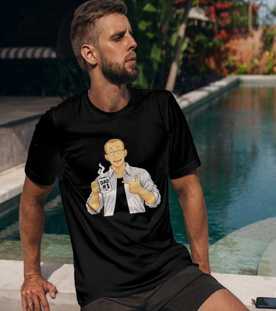 Shou Tucker Dad #1 Anime Character Holding A Cup T-Shirt