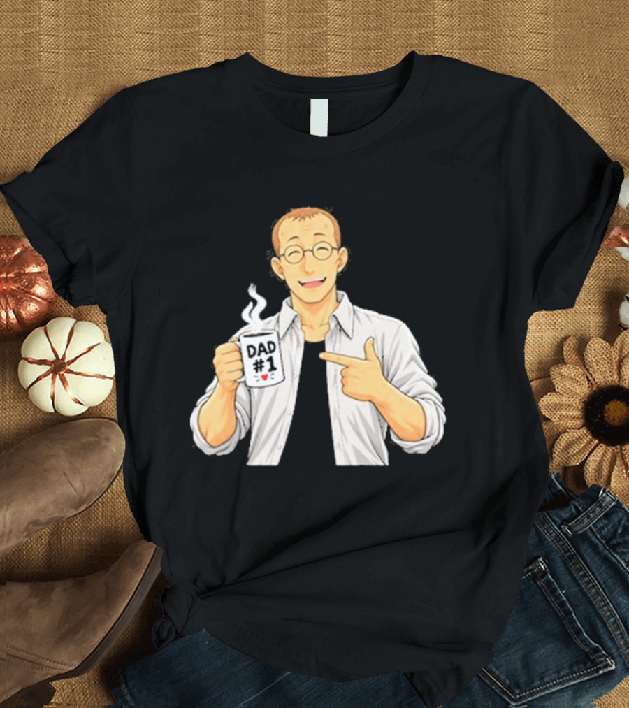 Shou Tucker Dad #1 Anime Character Holding A Cup T-Shirt