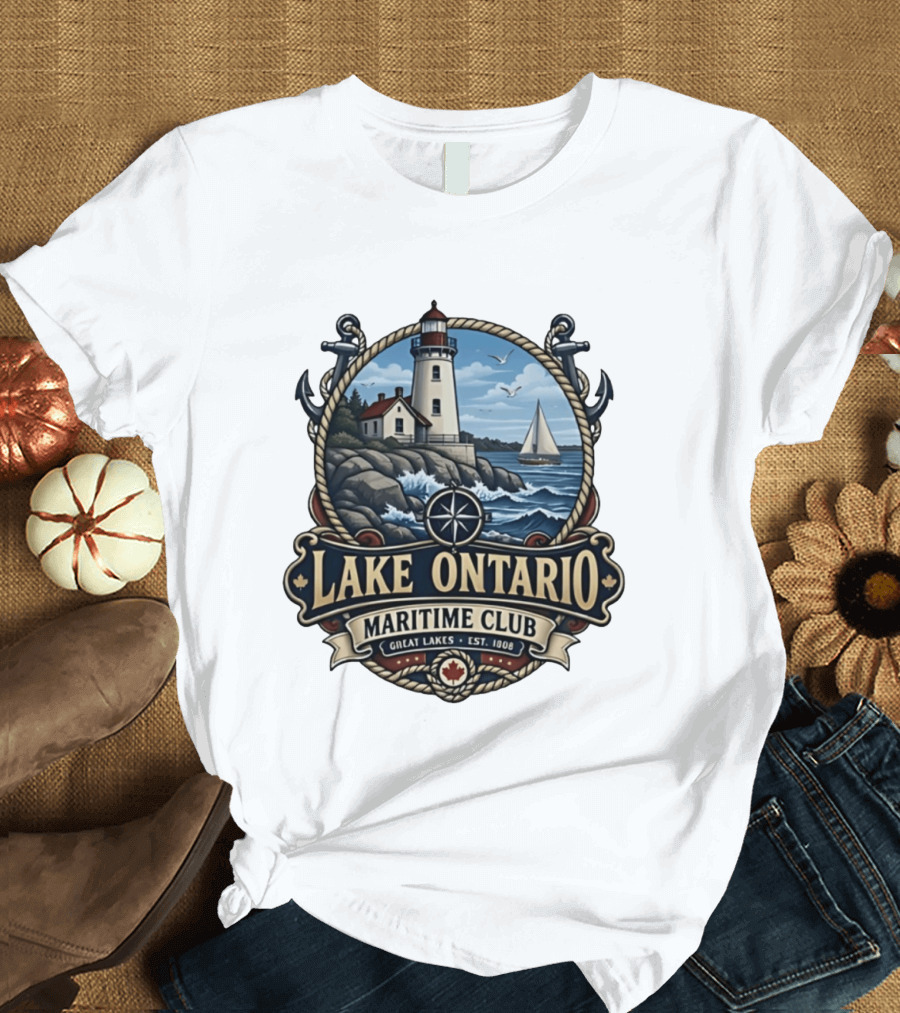 Lake Ontario Maritime Club Great Lakes Nautical Heritage Est. 1908 T-Shirt