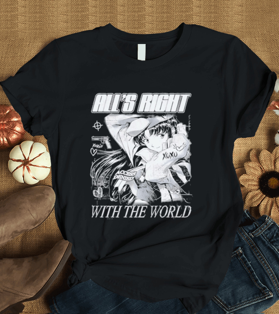 All's Right With The World Misato Katsuragi 90s Anime T-Shirt