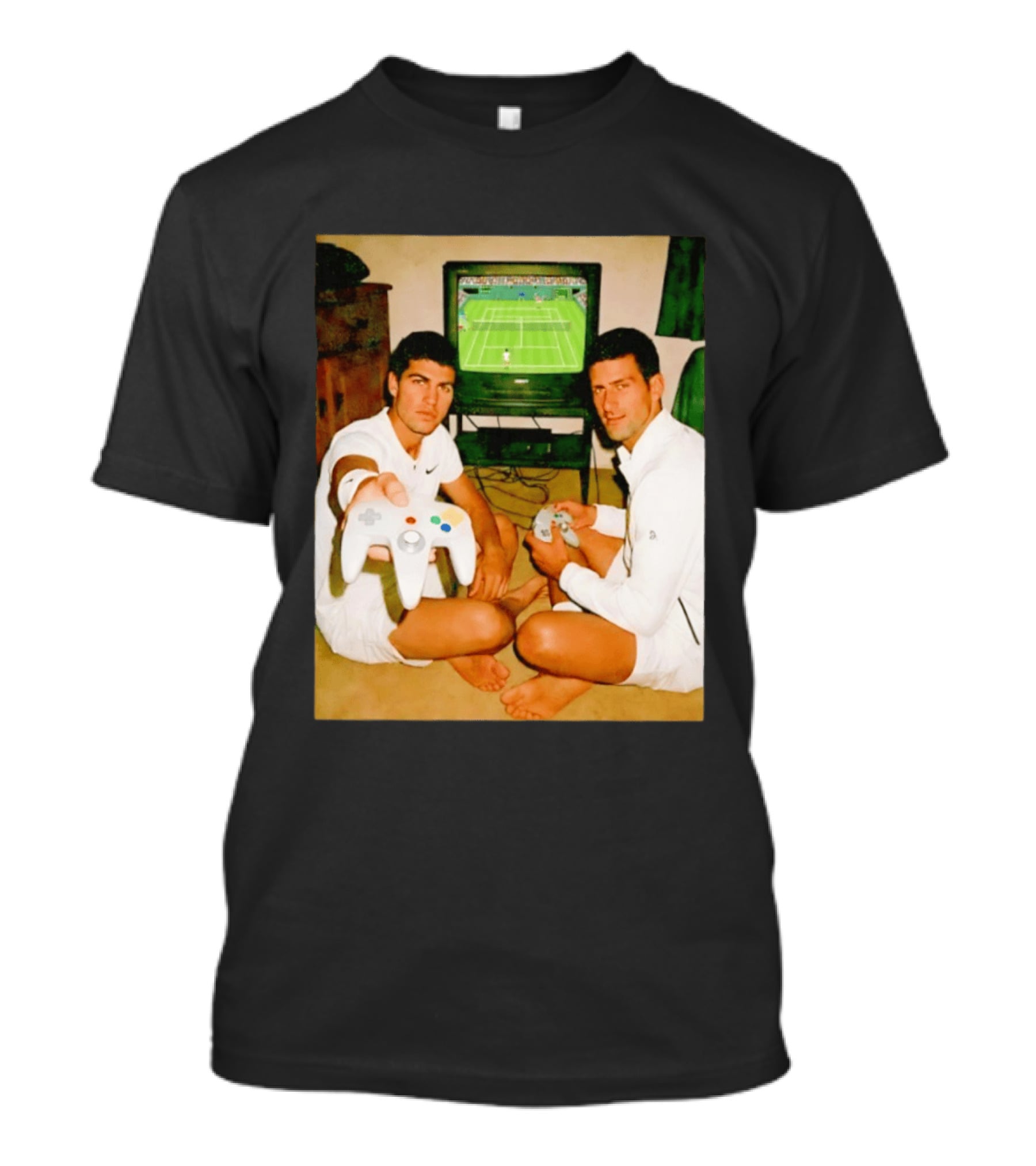 Novak Djokovic Carlos Alcaraz Gaming Showdown T-Shirt