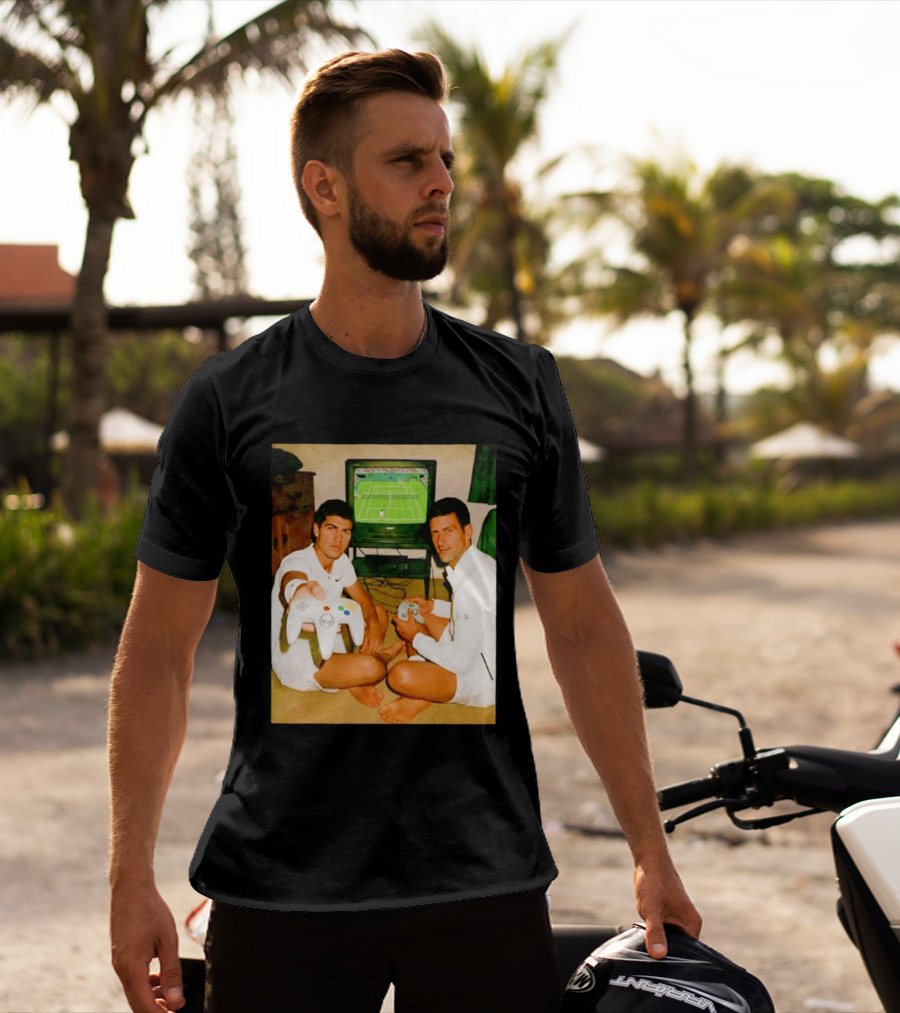 Novak Djokovic Carlos Alcaraz Gaming Showdown T-Shirt