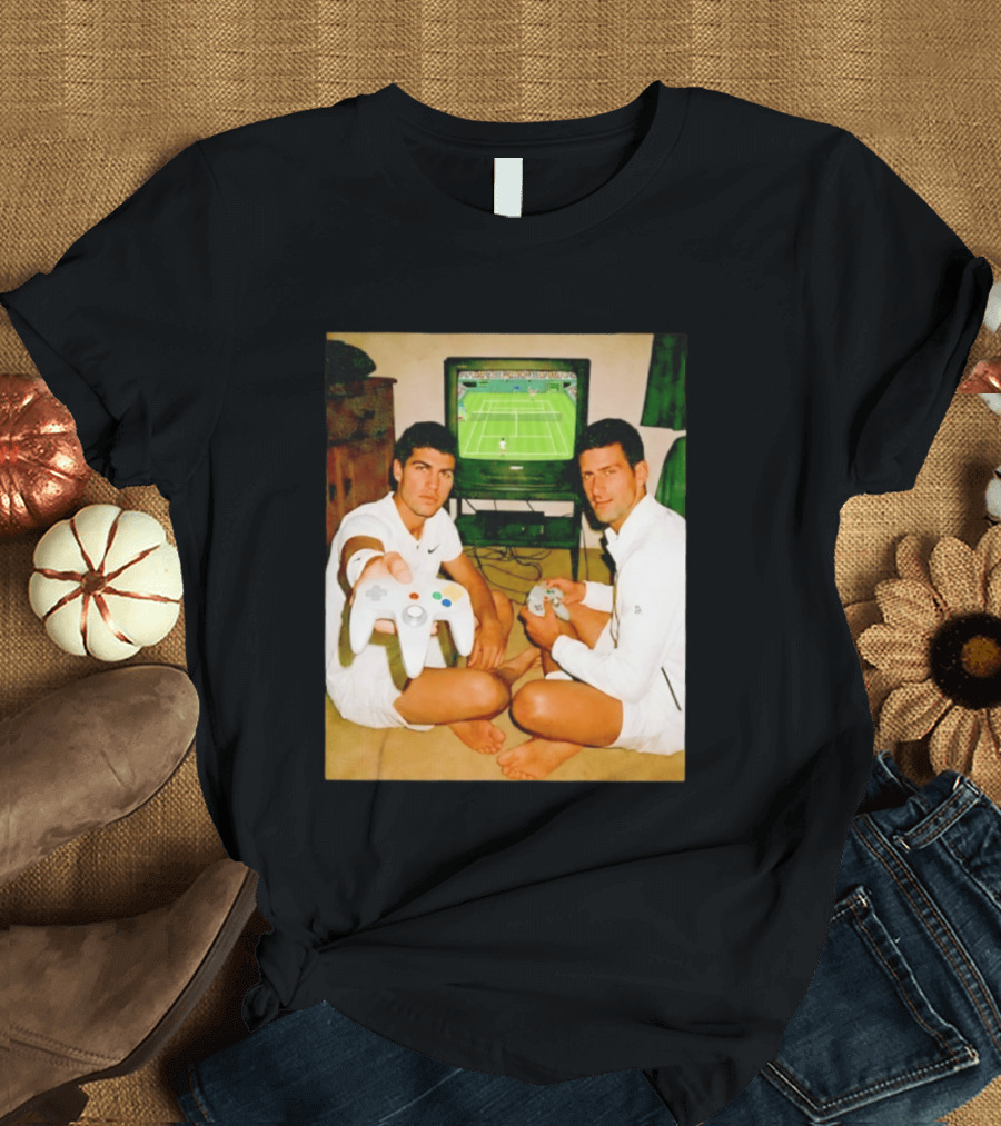 Novak Djokovic Carlos Alcaraz Gaming Showdown T-Shirt
