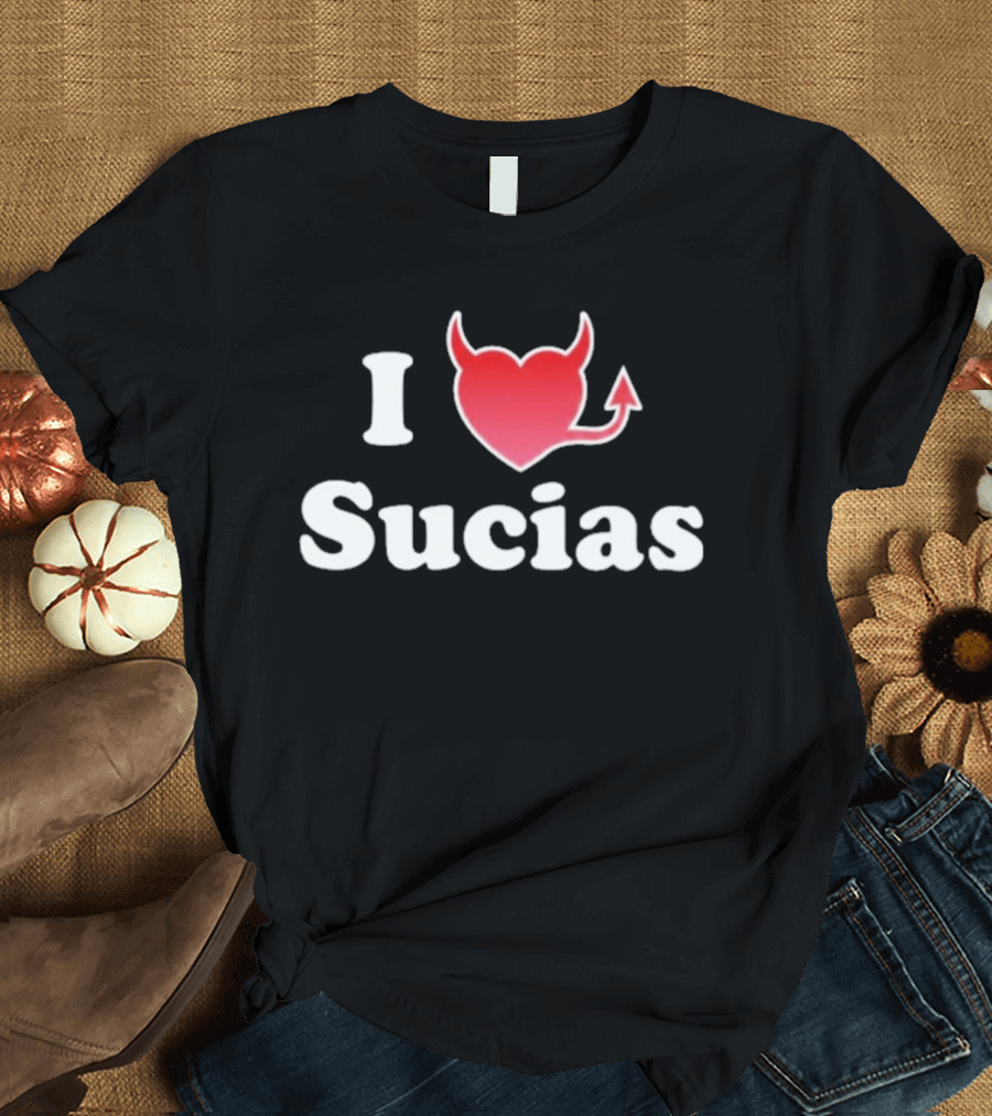 I Love Sucias Heart Devil Tail T-Shirt