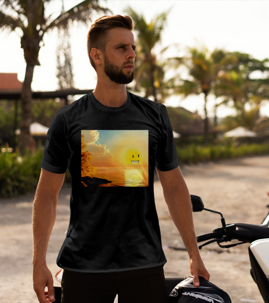Golden Coin Face Sunset Over Water Inspired By Battle For Dream Island T-Shirt