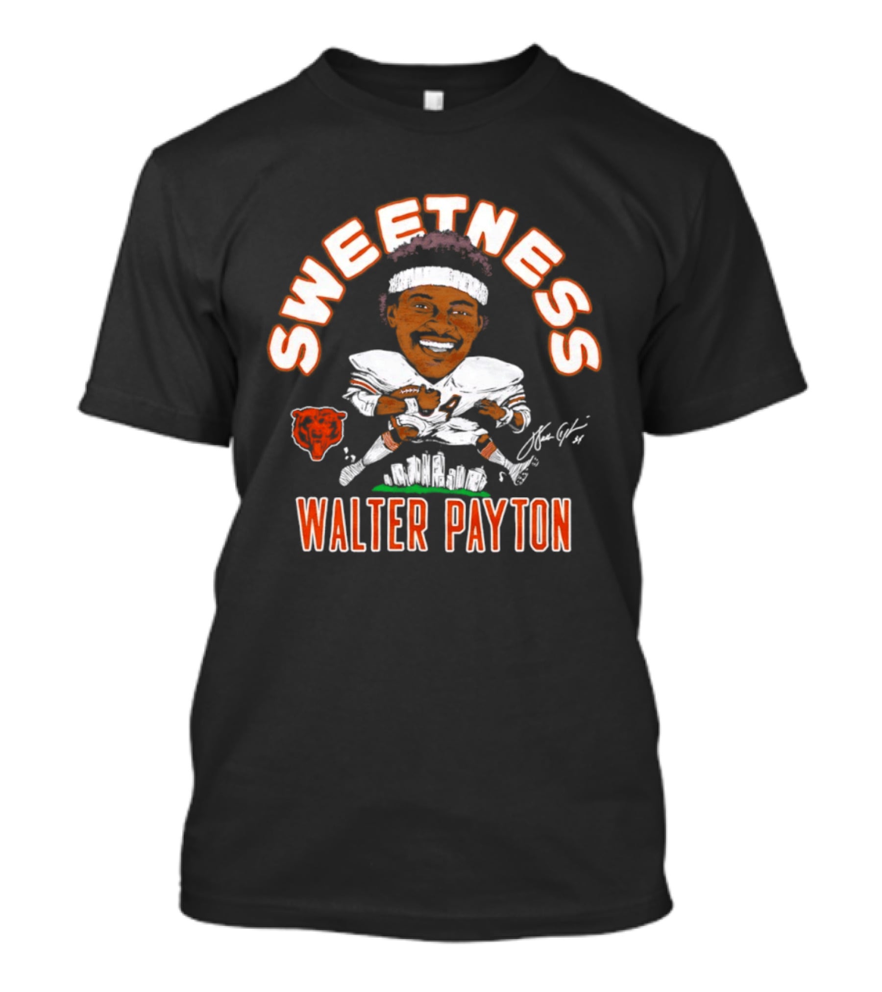 Sweetness Walter Payton Chicago Bears Caricature T-Shirt