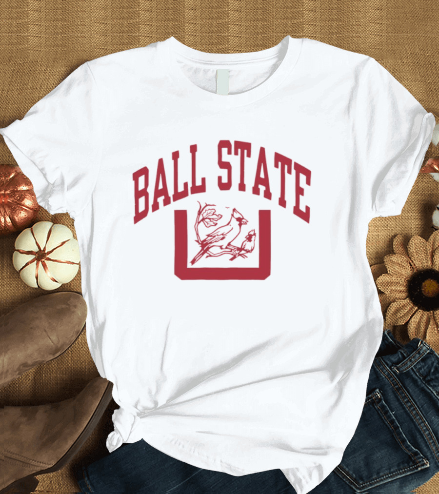 Ball State Cardinal U Vintage Red Arch T-Shirt