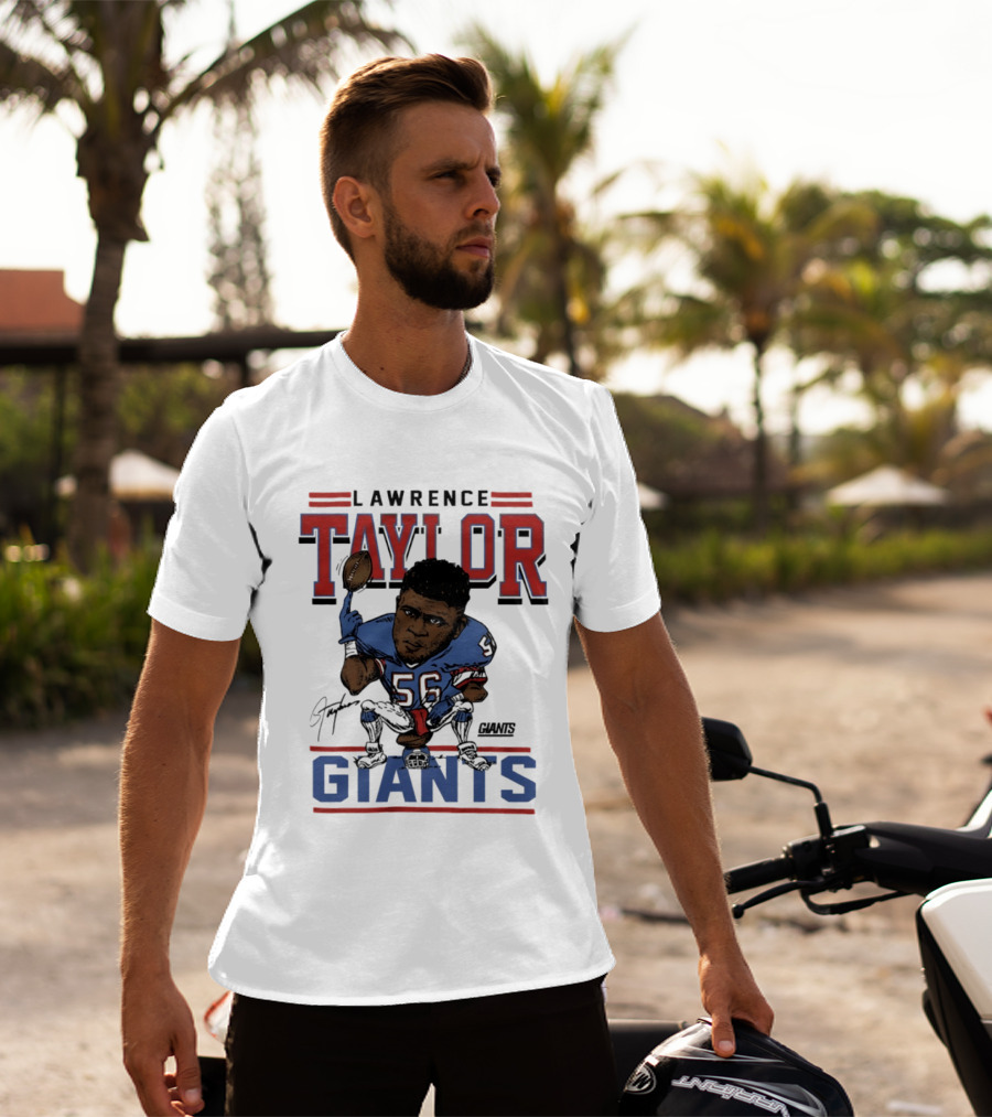 Lawrence Taylor Giants Football Caricature Number 56 T-Shirt