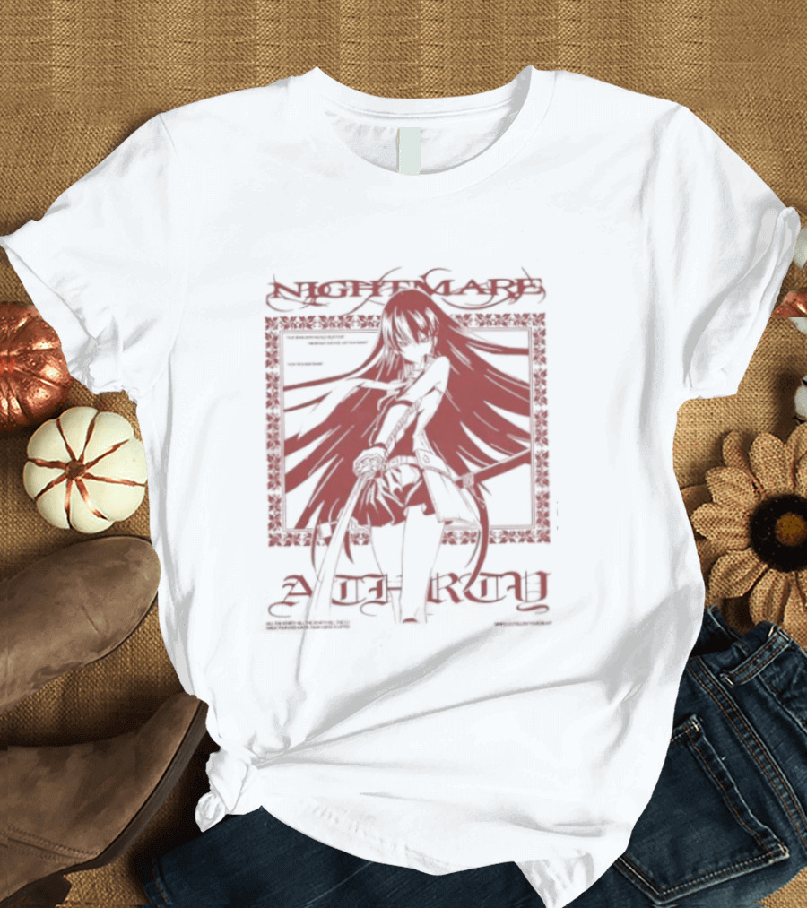 Nightmare Athrty Anime Girl Sword Art Magic Mics Time Warp Famco Brands T-Shirt