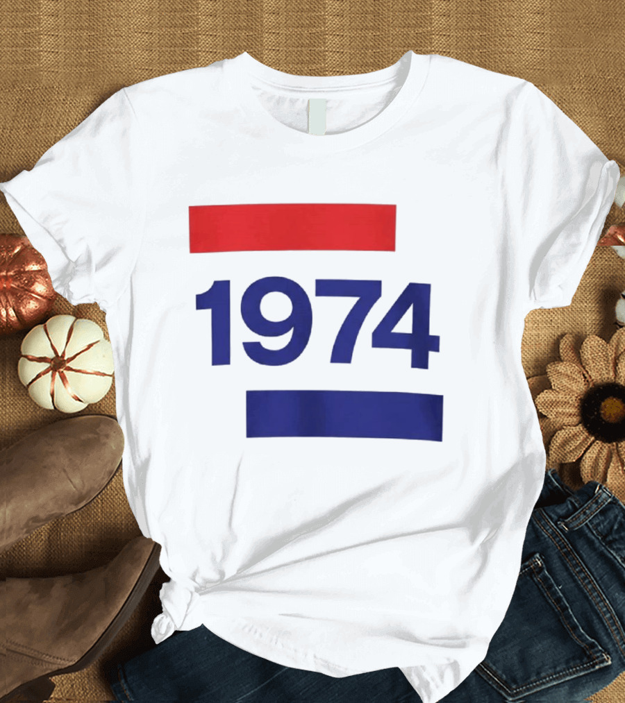 Chris Martin 1974 Vintage Blue And Red Stripes T-Shirt