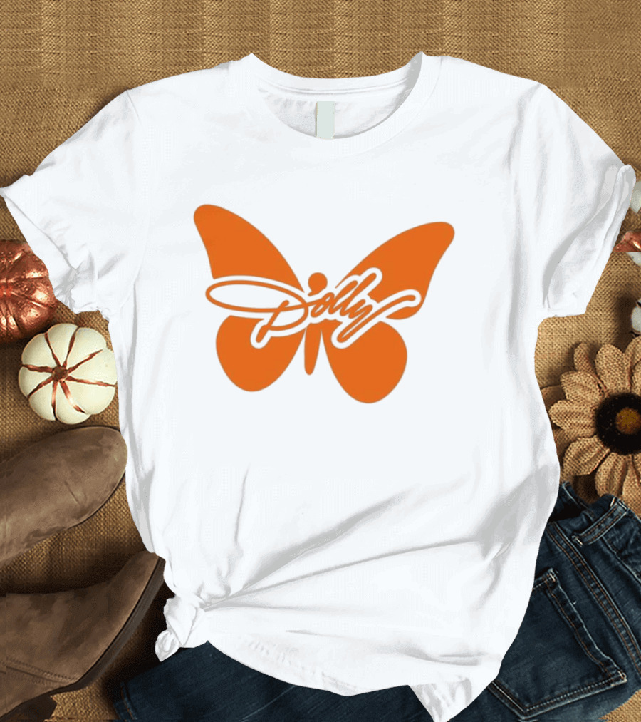 Dolly Parton Butterfly Orange Country Legend T-Shirt