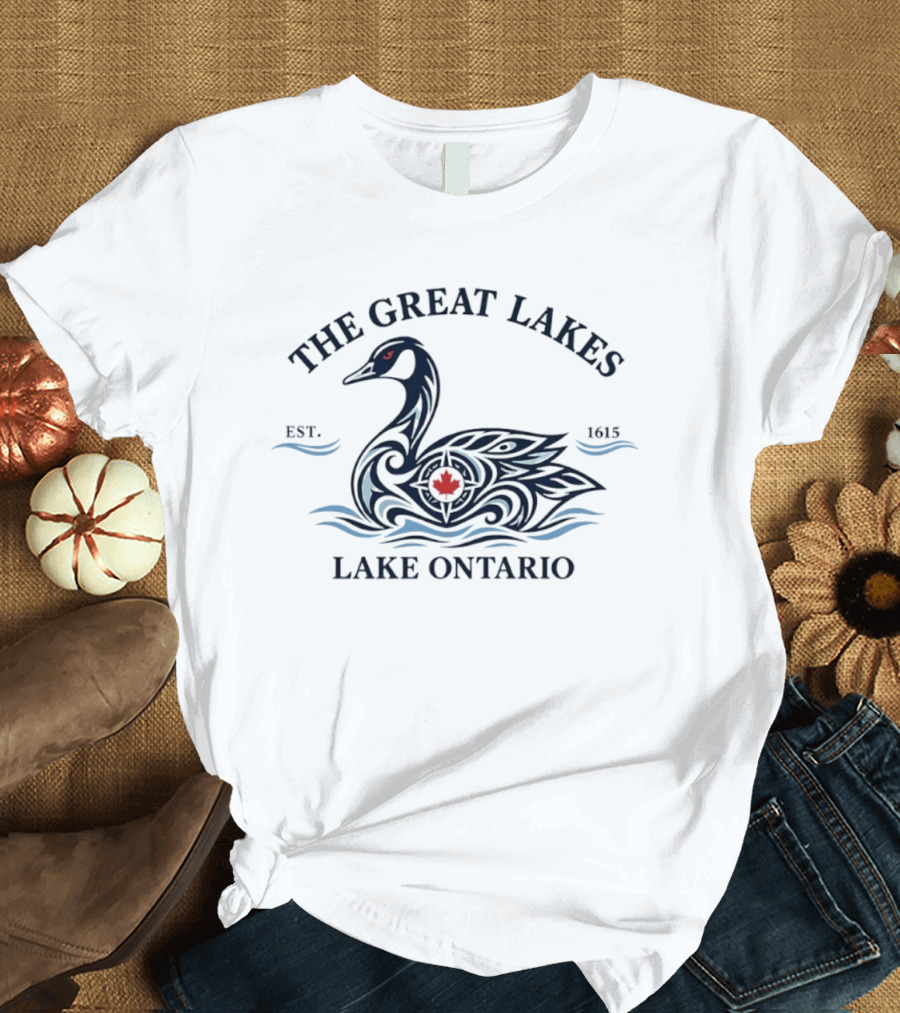 The Great Lakes Canada Goose Lake Ontario Est 1615 T-Shirt