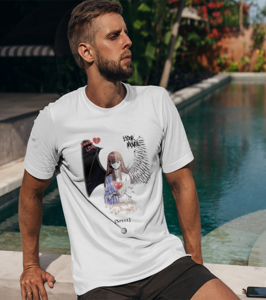 Yu Gi Oh Fuck Love Your Move Switching Sides Spell Dark Angel Heart T-Shirt
