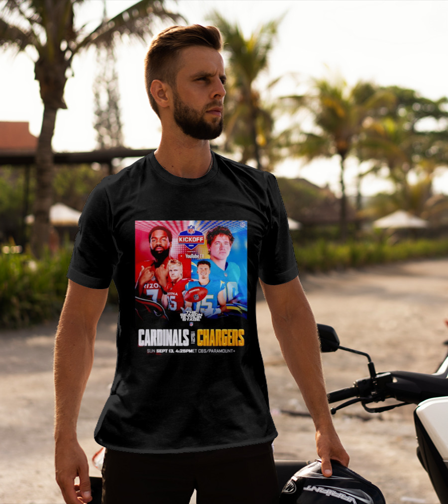 Cardinals Vs Chargers NFL Kickoff 2026 YouTube TV CBS Paramount September 13 T-Shirt
