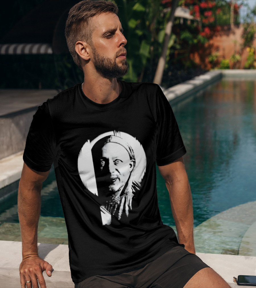 Brian Limond Curious Guy Face Sketch Circle T-Shirt