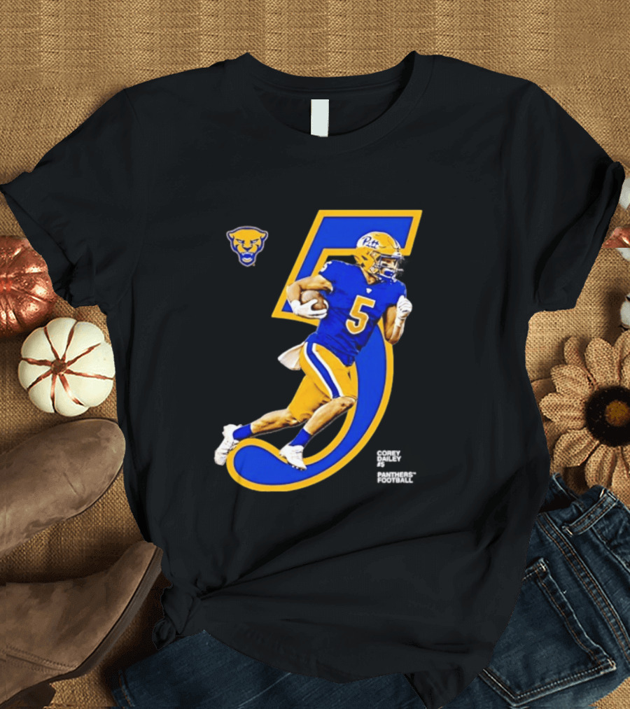 Pitt Panthers Corey Dailey 5 Football Jersey Number T-Shirt