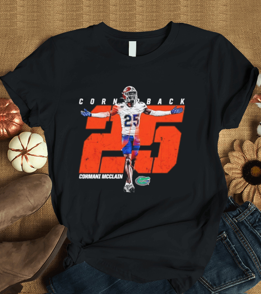 Cormani McClain #25 Corn Back Florida Gators NCAA Football Player T-Shirt