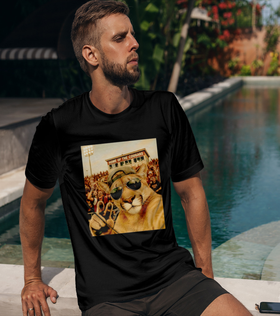 Cougar Selfie Home Of The Cougars Game Day Crowd T-Shirt