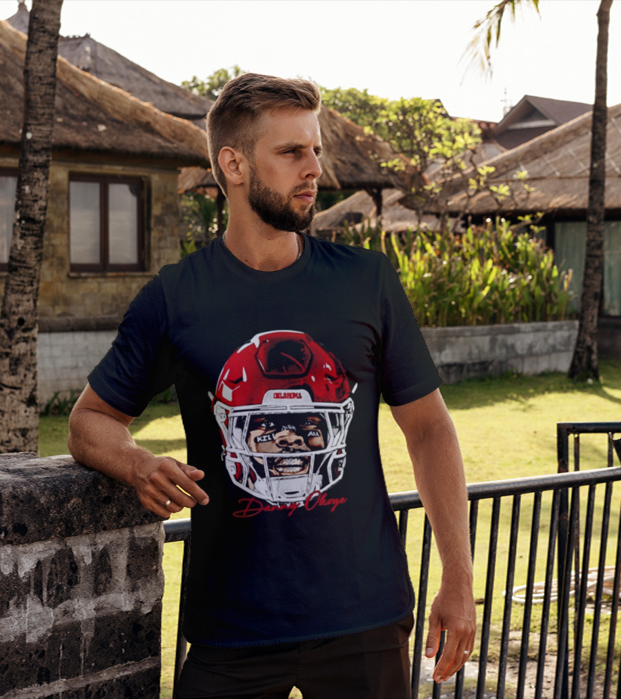 Danny Okoye Oklahoma Sooners Football Helmet Swag T-Shirt