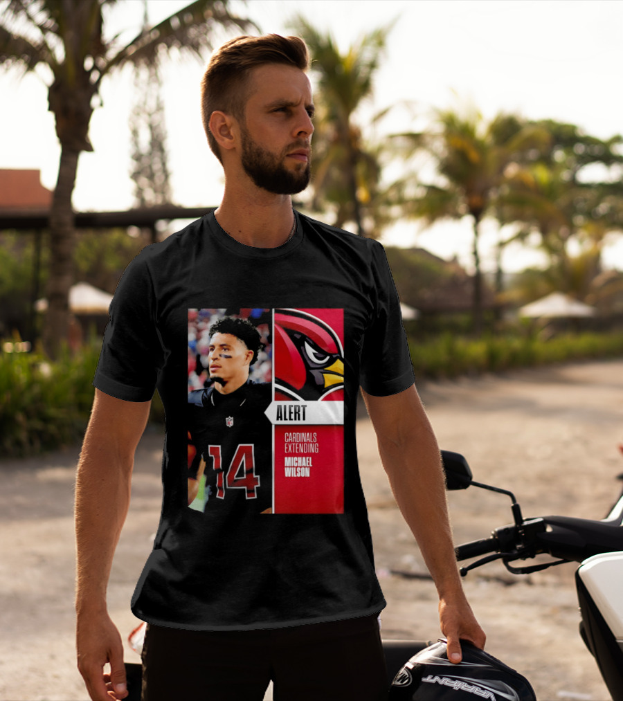 Alert Cardinals Extending Michael Wilson Arizona 14 T-Shirt