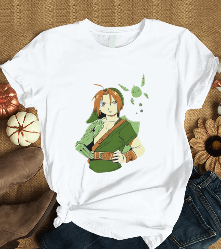 Edward Elric Crossover With Link Costume From Fullmetal Alchemist T-Shirt