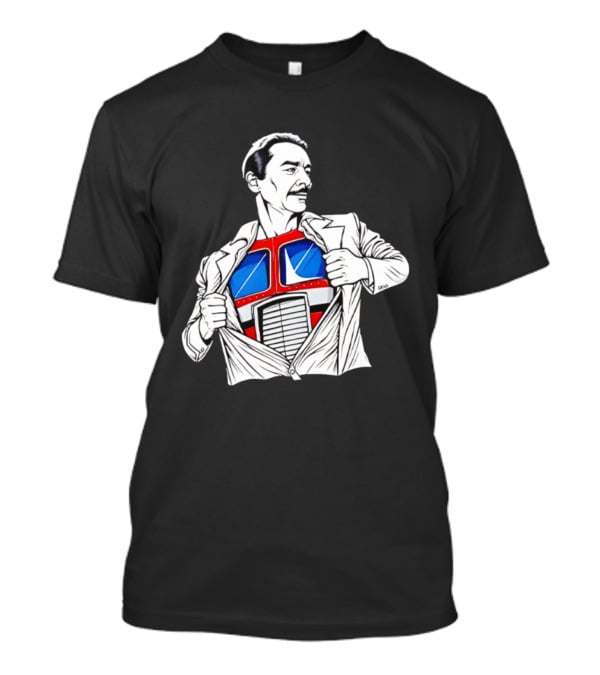 Peter Cullen Optimus Prime Clark Kent Superhero Transformation T-Shirt