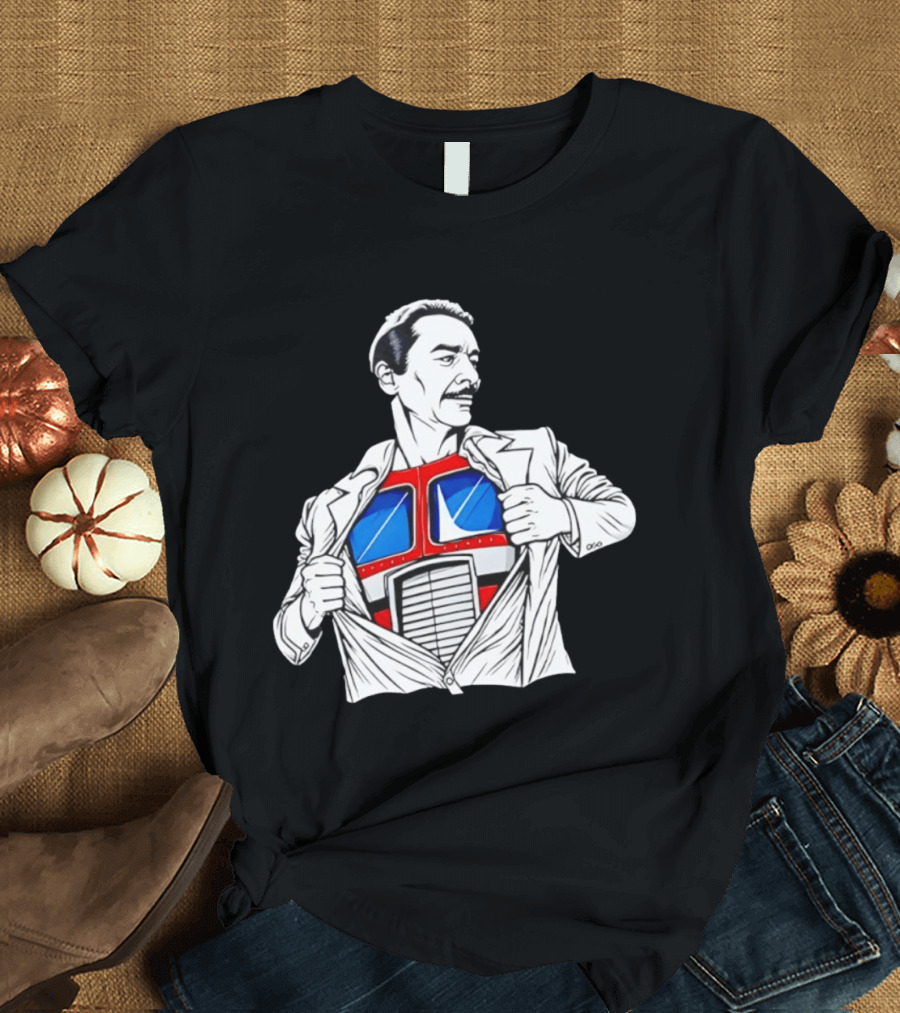 Peter Cullen Optimus Prime Clark Kent Superhero Transformation T-Shirt