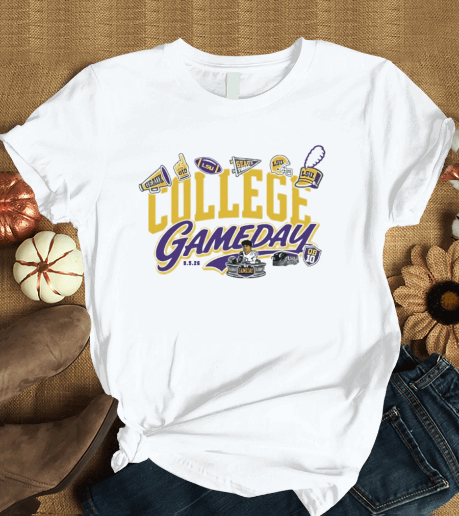 LSU Tigers College Gameday ESPN 2026 Sam Leavitt Week 1 T-Shirt