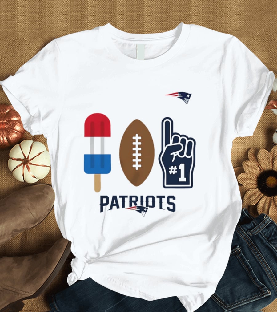 Patriots Americana Popsicle Football Number One Fan T-Shirt