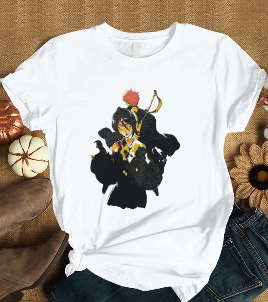 Rukia Kuchiki And Ichigo Kurosaki Spirit Battle Bleach Anime Fan Favorite Characters T-Shirt