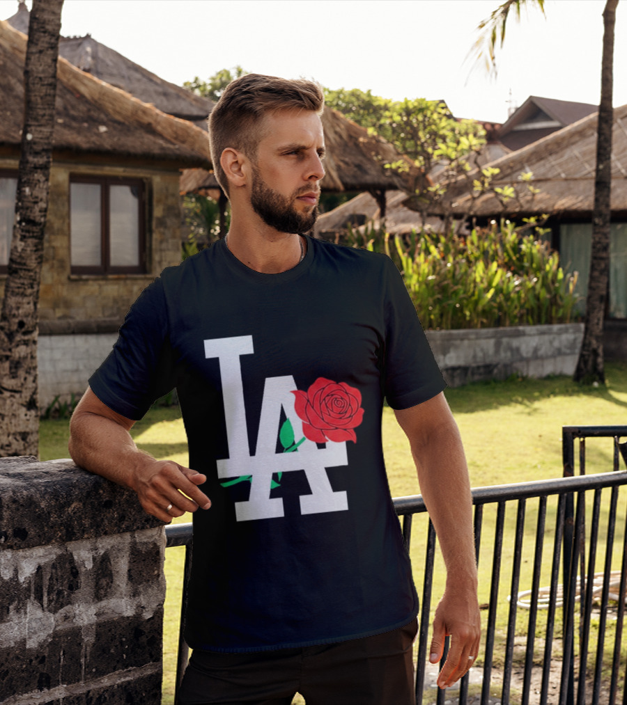 2026 Dodgers Date Night LA Rose T-Shirt