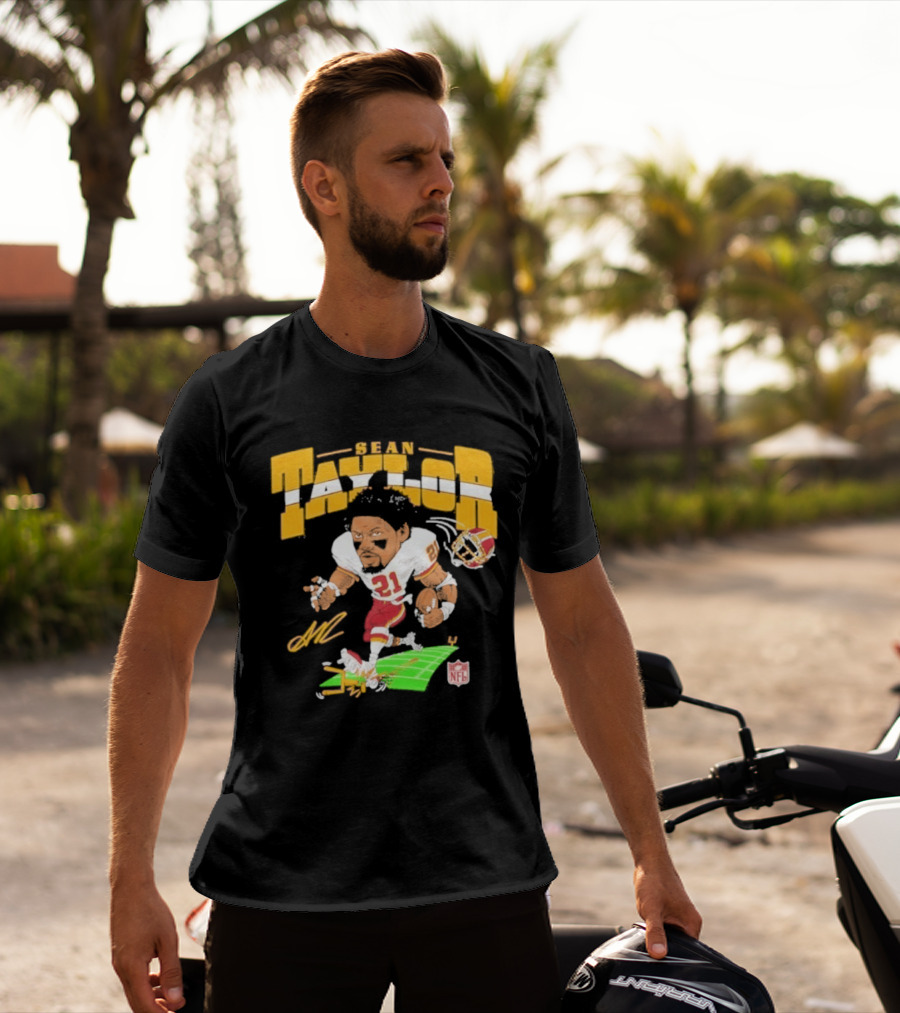 Sean Taylor NFL Football Caricature Washington Commanders 21 T-Shirt