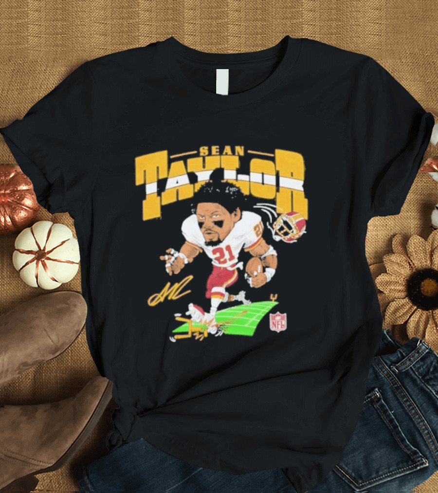 Sean Taylor NFL Football Caricature Washington Commanders 21 T-Shirt