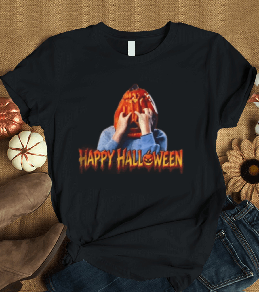 Halloween Pumpkin Head Child Happy Halloween T-Shirt