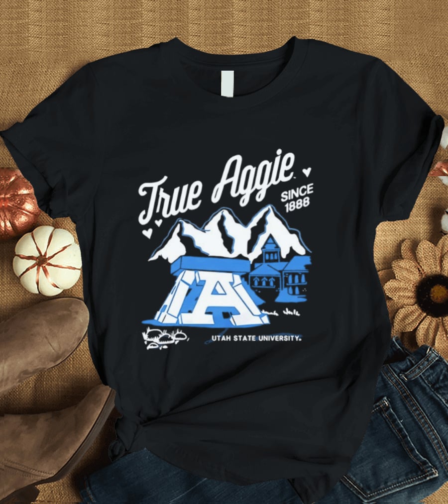 True Aggie 1888 Utah State University Heritage Iconography T-Shirt