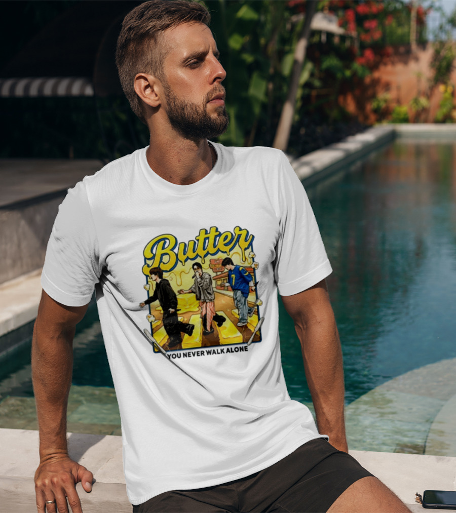 Butter BTS You Never Walk Alone Yellow Aesthetic Pop T-Shirt