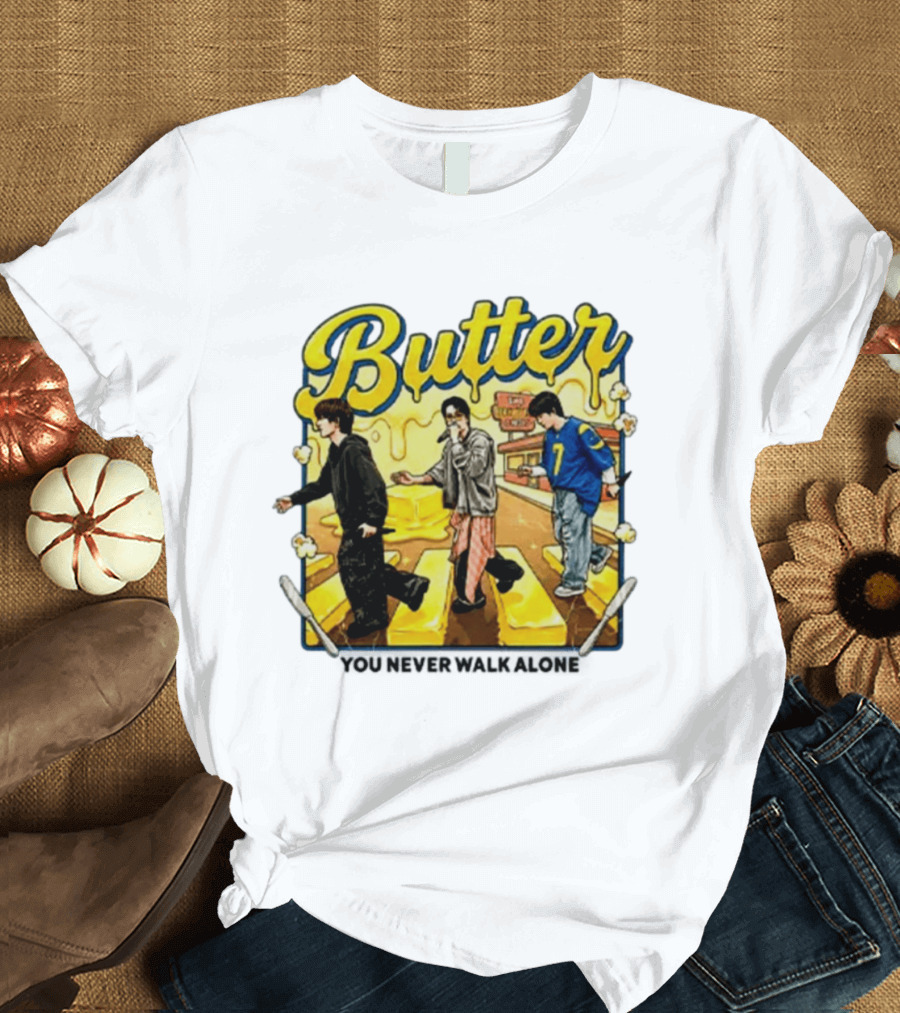 Butter BTS You Never Walk Alone Yellow Aesthetic Pop T-Shirt