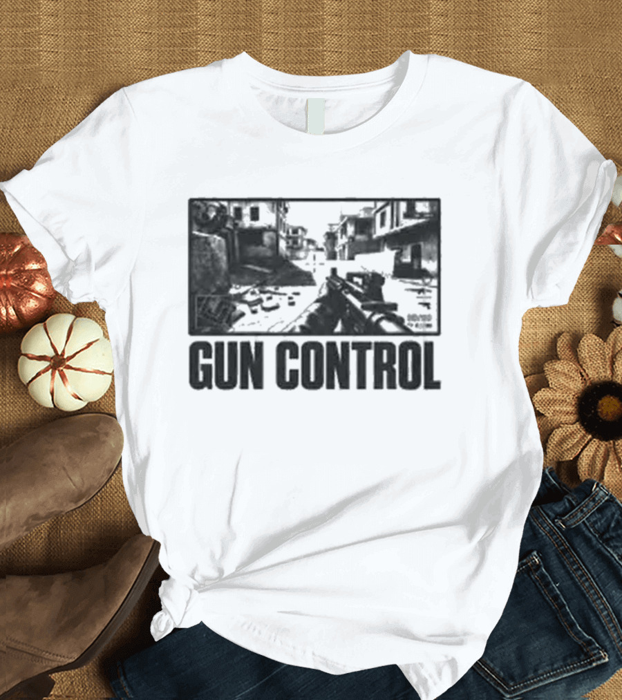 Christian Bale Movie Scene Gun Control T-Shirt