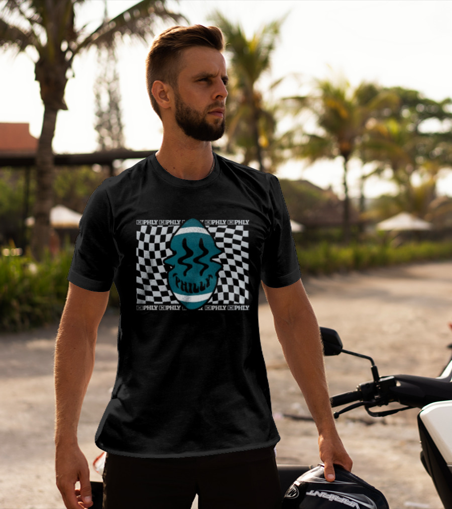 Philadelphia Eagles Philly Happy Ball Checkered NFL Fan T-Shirt