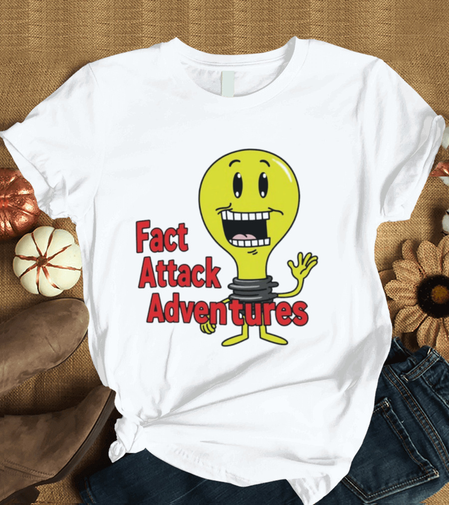 Fact Attack Adventures Smiling Light Bulb T-Shirt