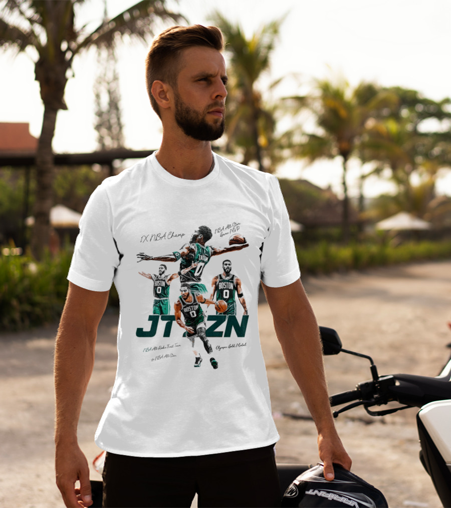 Jayson Tatum Boston Celtics JT SZN NBA Champ All Star Game MVP NBA First Team Oregon Gold Medal T-Shirt