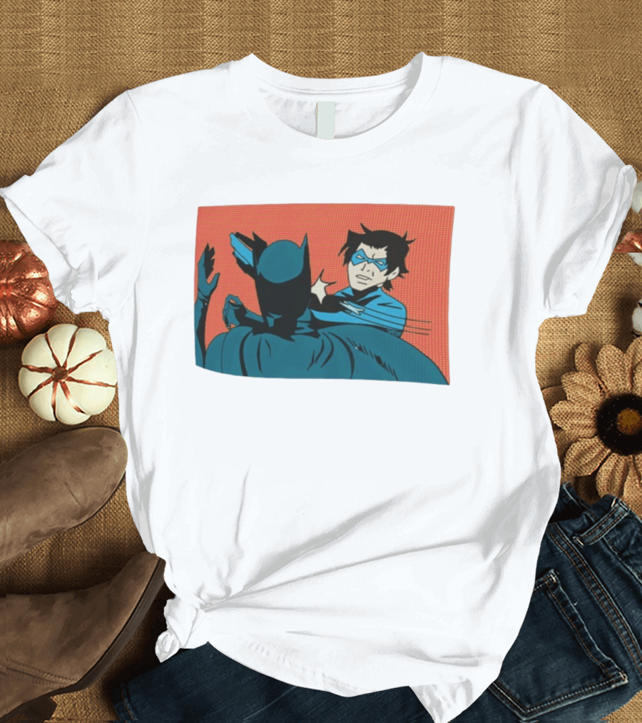 Nightwing Slaps Batman Dick Grayson Meme Comic Panel T-Shirt