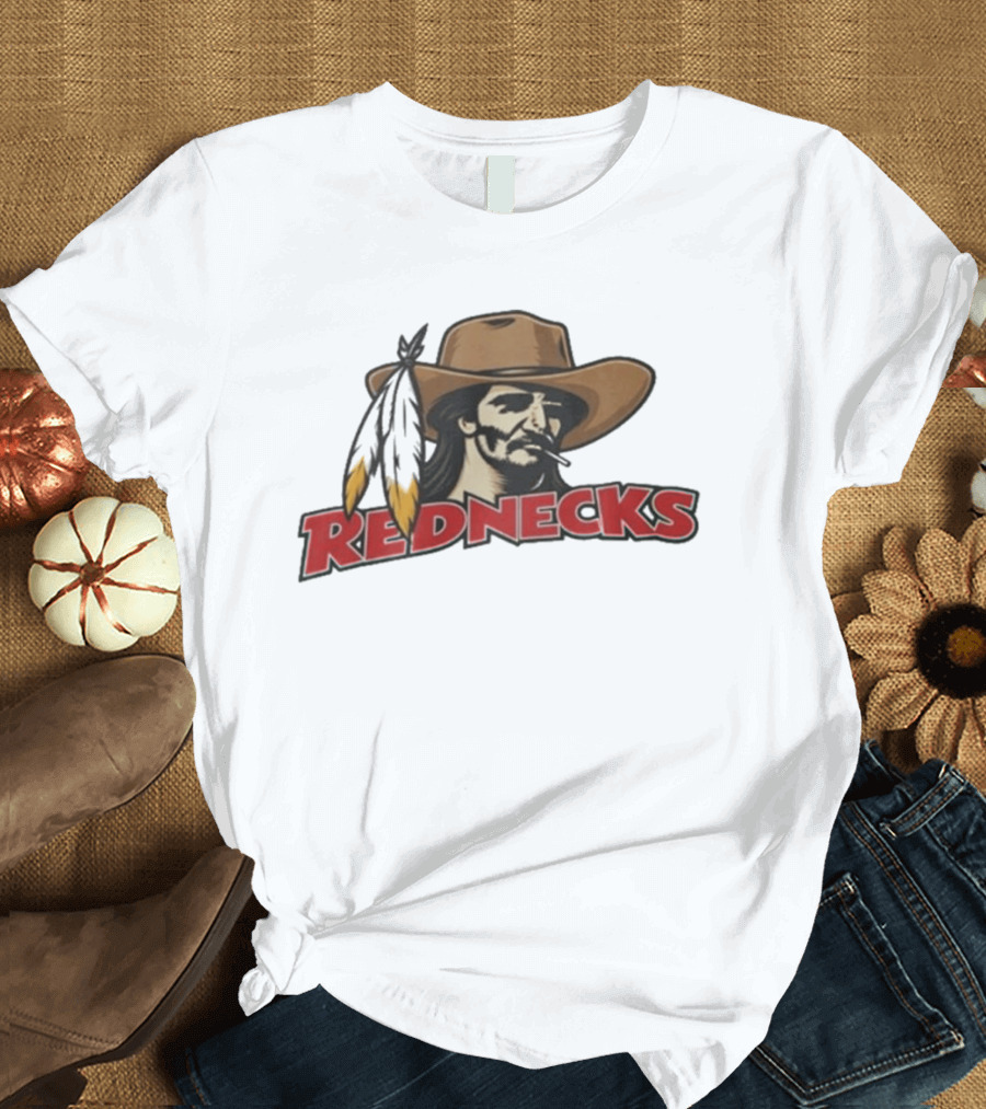 Rednecks Cowboy Icon With Feathered Hat T-Shirt