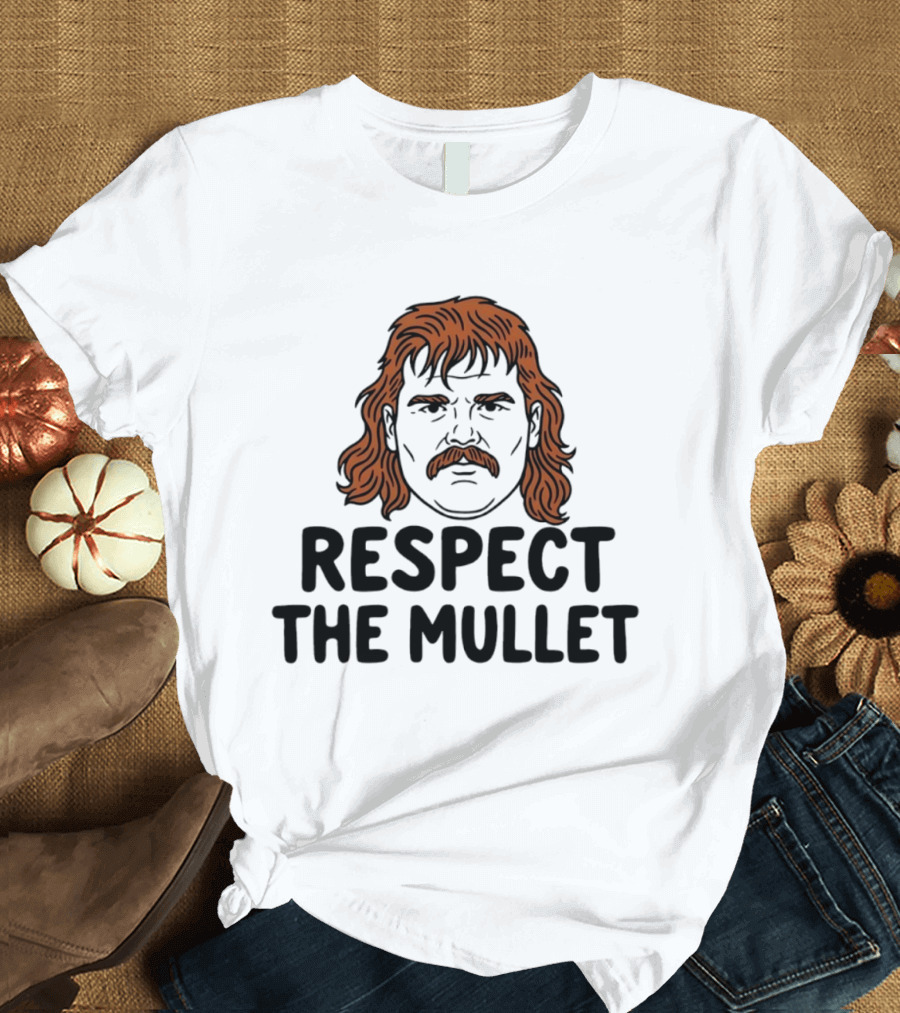 Respect The Mullet Retro Iconic Hairstyle T-Shirt